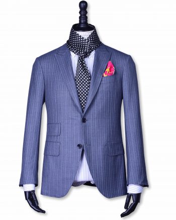 Ferruccio Milanesi's exclusive Double Face Black and White Medallion Pattern Silk Men’s Scarf